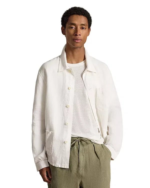 Мужская куртка льняная Polo Ralph Lauren, белый