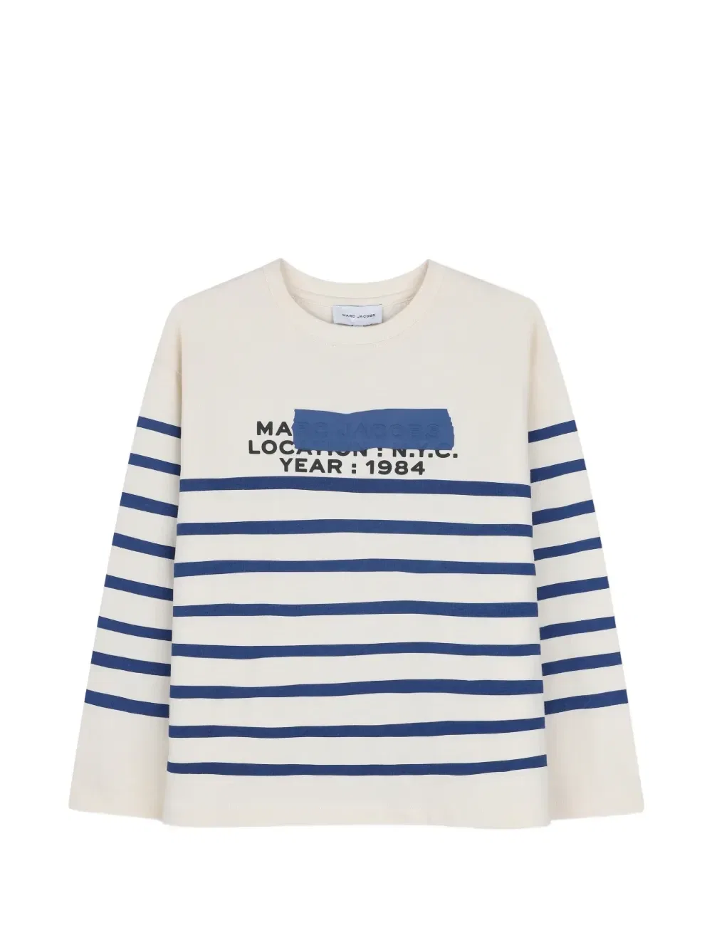 Полосатая футболка с длинными рукавами Marc Jacobs Kids, бежевый
