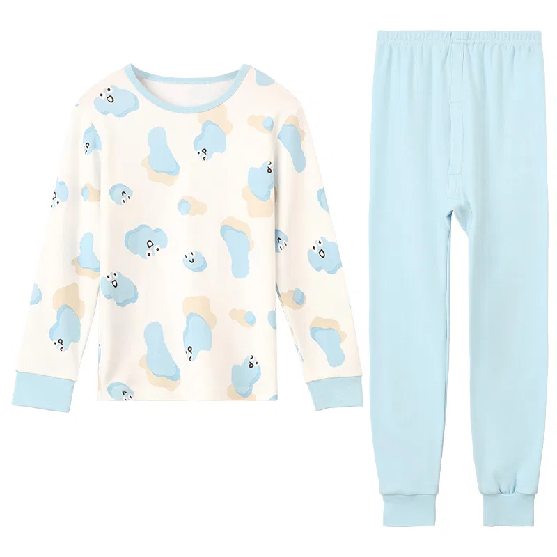 Детский комплект белья для мальчиков дышащий Red bean, Light Cloud White + Sunny Blue