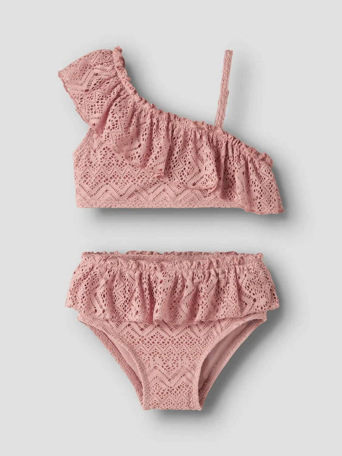 Плавки бикини на одно плечо Misty Rose Name It, розовый — фото 3