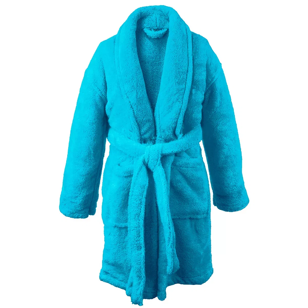 Детский халат из флиса с шальным воротником BC Bare Cotton, Turquoise