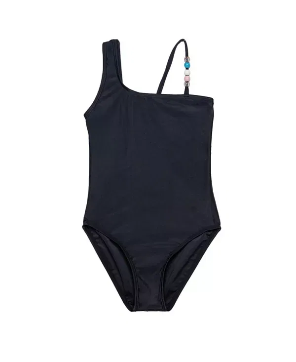 Детское платье для купания без рукавов Sun Beading Asymmetrical Beaded One Piece Gottex Kids, черный