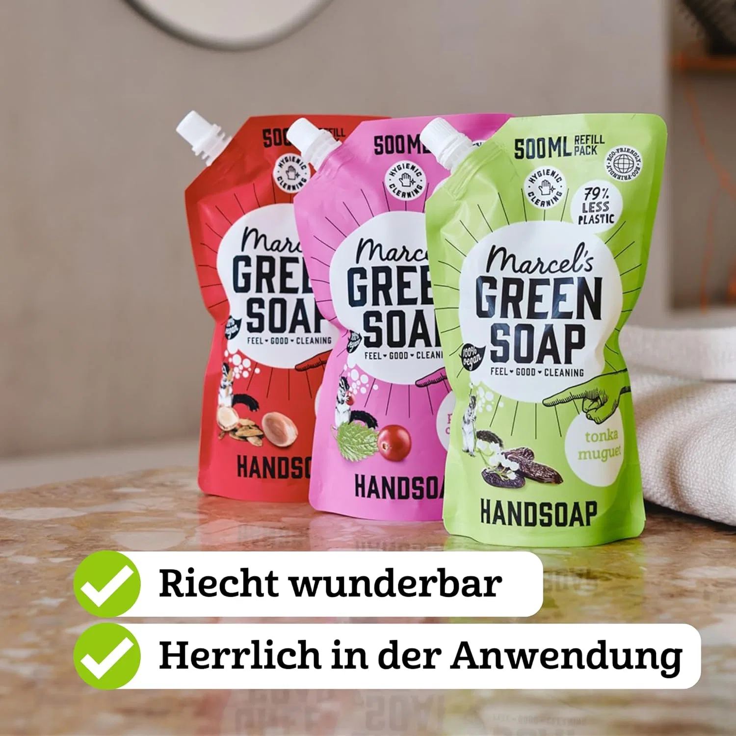 Жидкое мыло для рук Refill Black Pepper & Bergamot, Marcel's Green Soap, 500 мл — фото 3