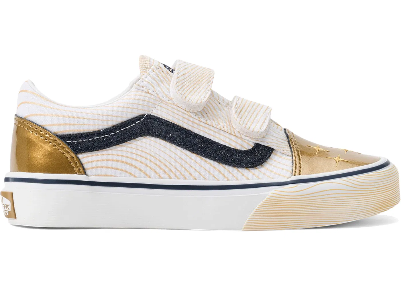 Детские кеды Lifestyle с принтом Vans Old Skool V, Golden/White