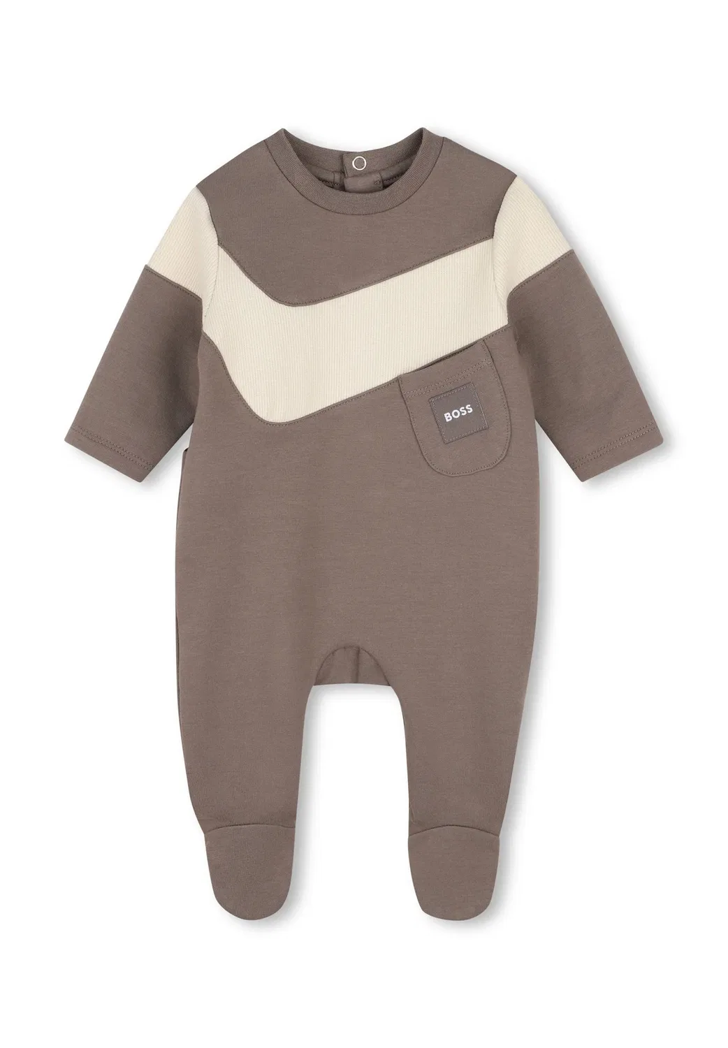 Пижама моллетоне - костюм для сна Boss Kidswear, Dark Brown Beige