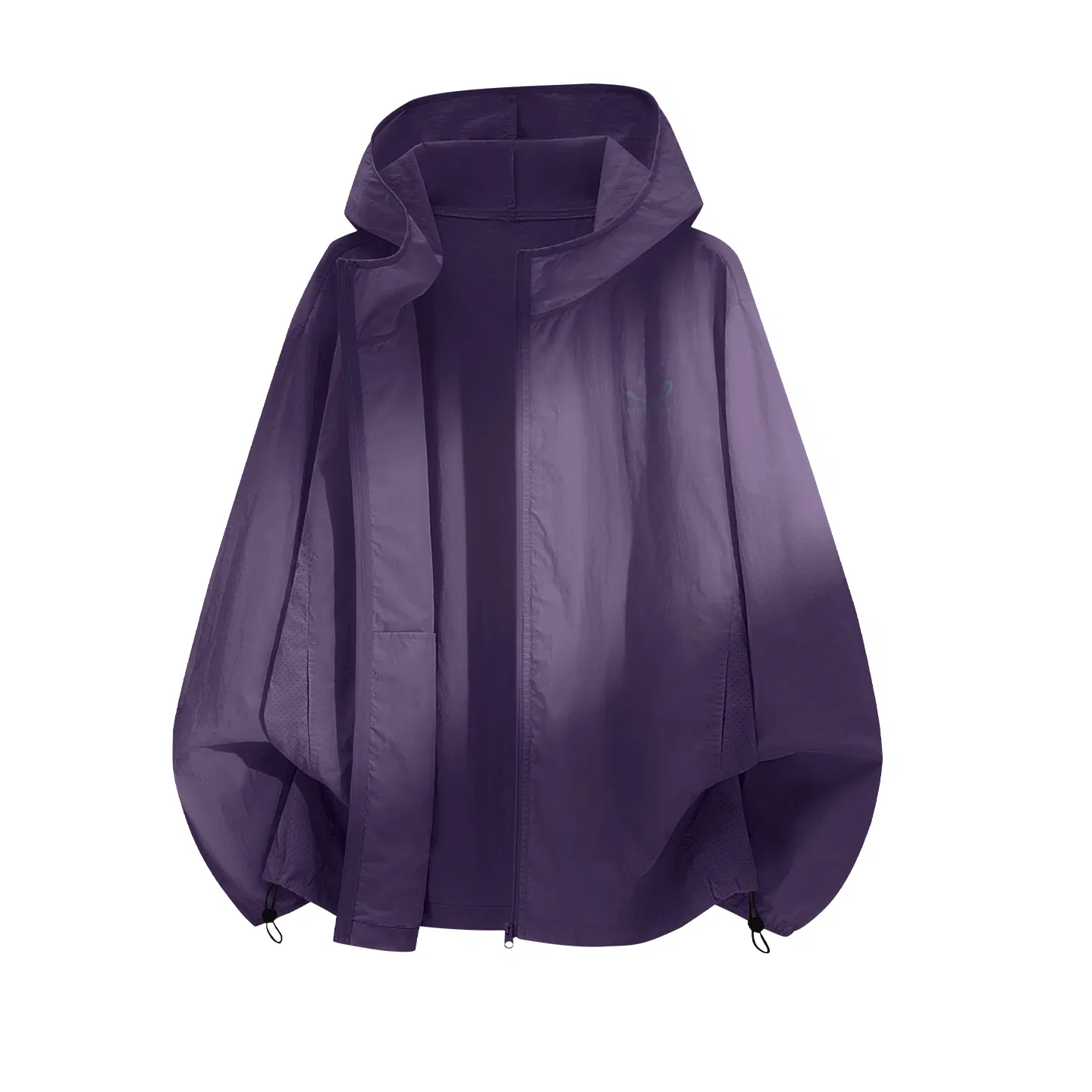 Детская защитная куртка от солнца с принтом MINISO, Aurora Purple Keep Smiling Chest Logo