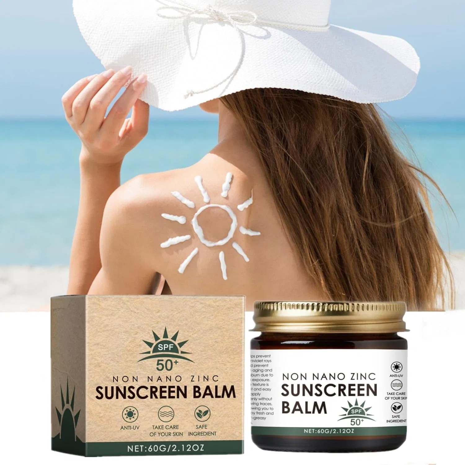 Солнцезащитный крем с говяжьим салом и маслом ши, SPF 50, 60 г Generisch