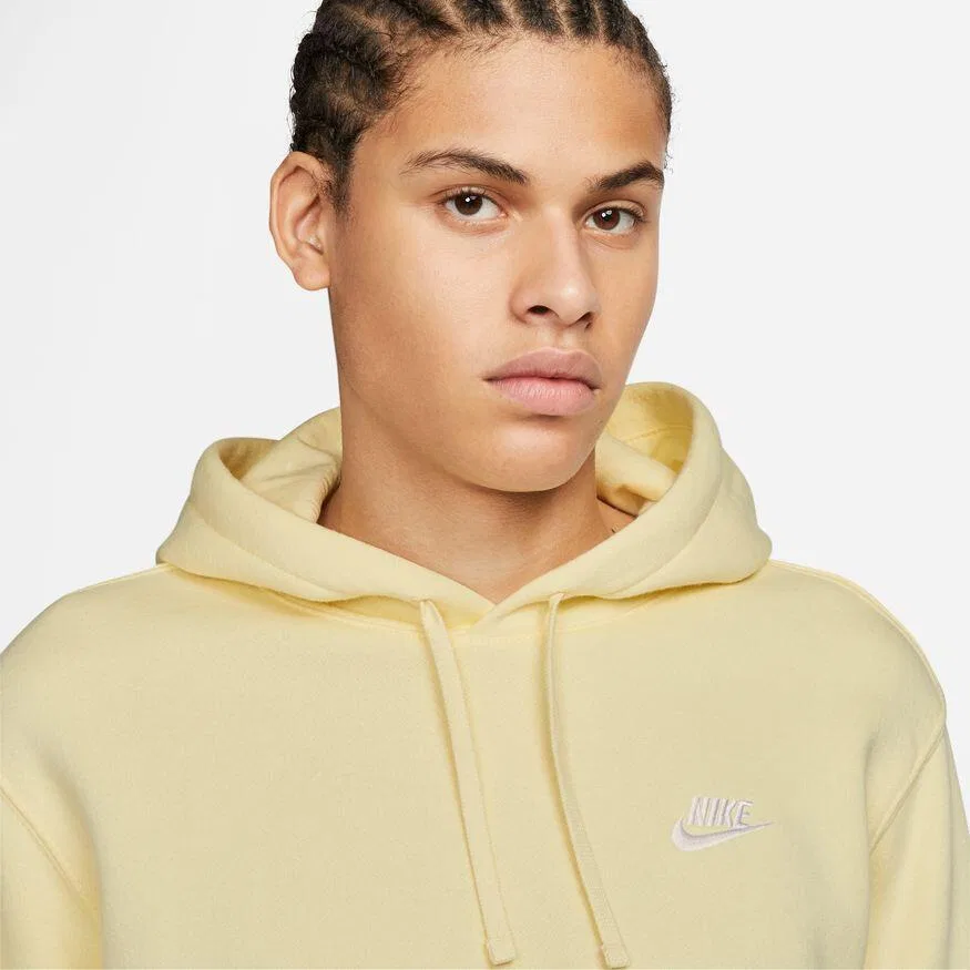 Мужское худи из флиса Nike Sportswear Club Fleece, Mangofarben Fluoreszierend Purpur Weiss — фото 3