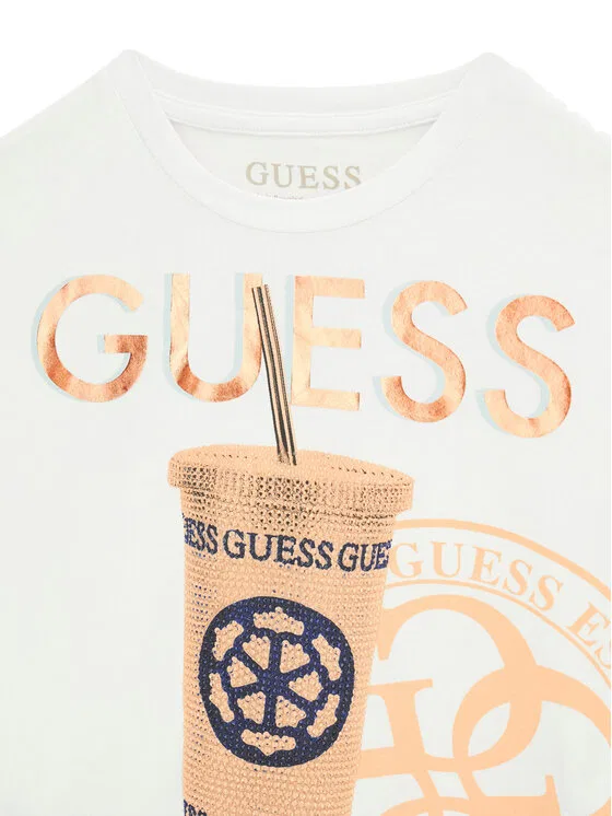 Футболка relaxed fit Guess, белый — фото 3