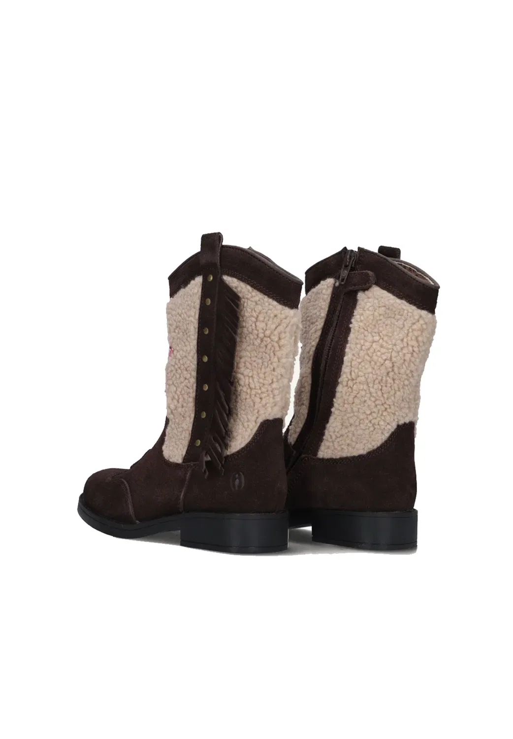 Meisjes Cowboylaarzen nw26w006. - ковбойские/байкерские ботинки Shoesme, Dark Brown Teddy — фото 3