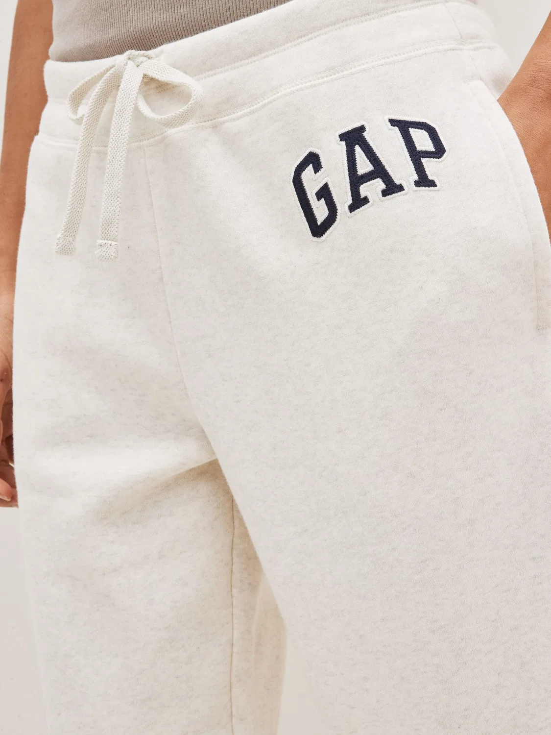 Джоггеры с флисовой подкладкой, Vintage Gap, кремовый — фото 3