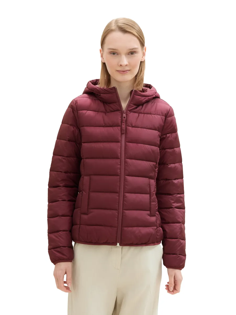 

TOM TAILOR джинсовая стеганая куртка, с капюшоном, с капюшоном Tom Tailor Denim, цвет Deep Wine Red