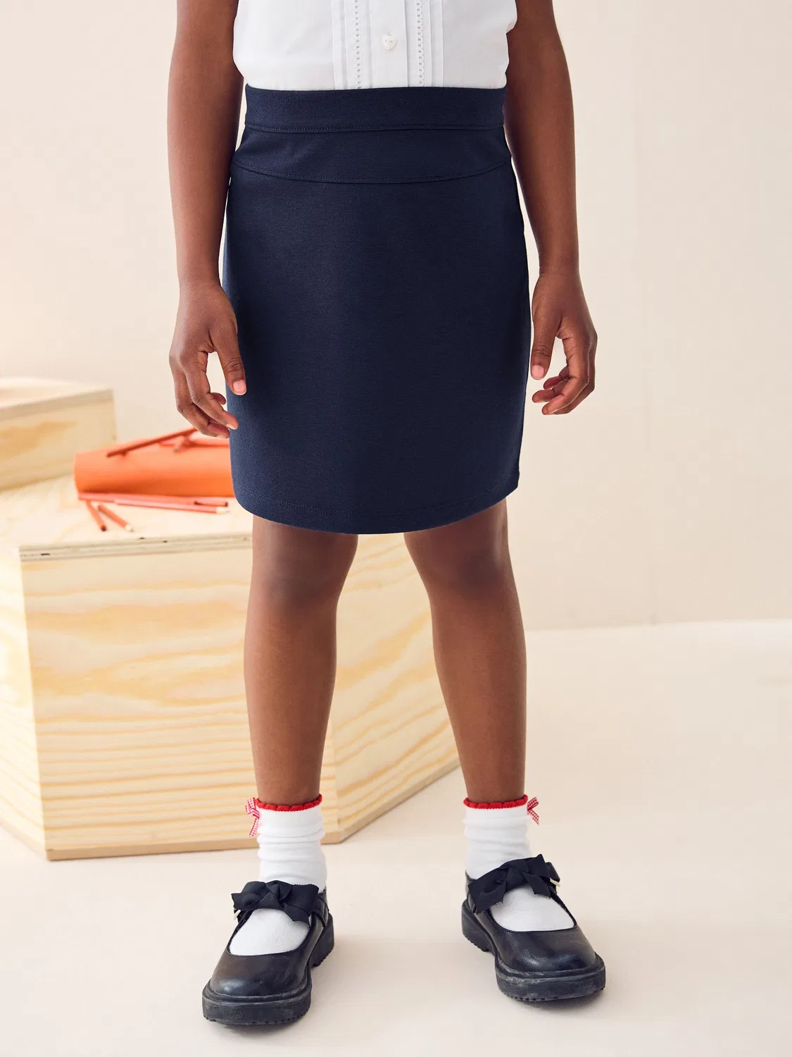 Юбка-карандаш на резинке, School Uniform Next, темно-синий