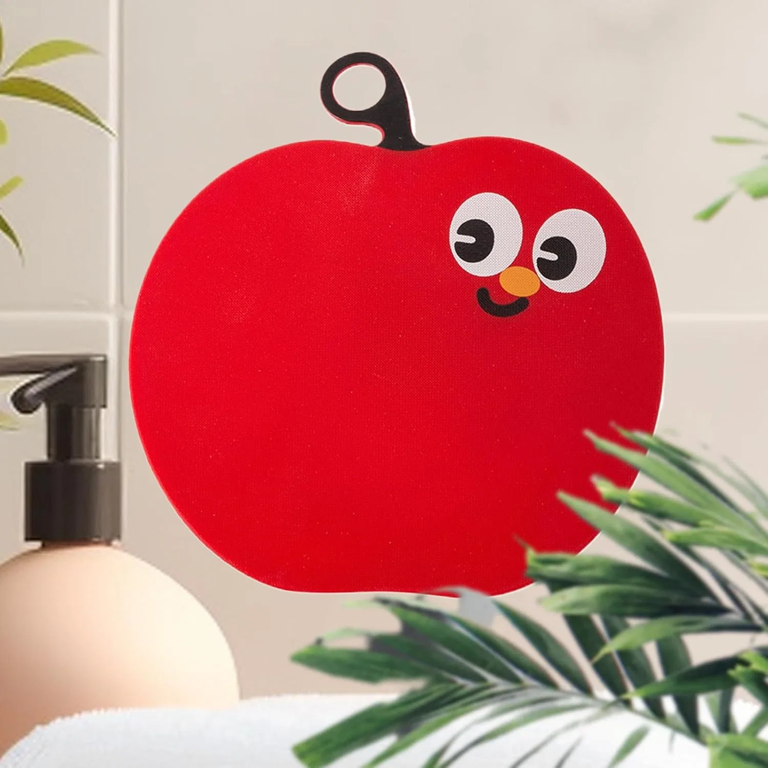 Щетка для душа силиконовая с присоской, Apfel, Generisch, Red — фото 4