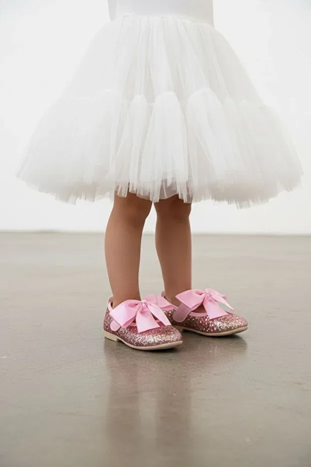 Детские балетки для девочек лакированные Candy girl ballerina ballet Tobai, Pink — фото 2