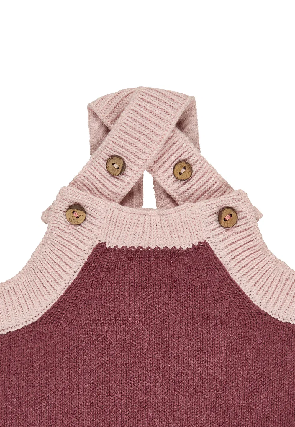Шорты Strickstrampelhose Colorblock mit Knöpfen An Trägern und Schritt унисекс - комбинезон Sterntaler, Puderrosa — фото 3