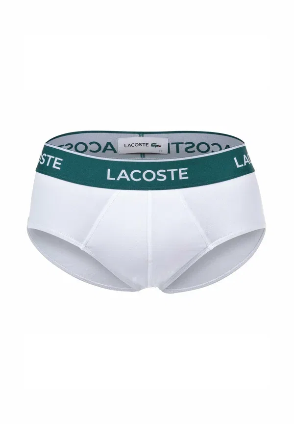 Комплект из 3 трусов - повседневные эластичные трусы с логотипом Lacoste, белый/черный/серый — фото 2