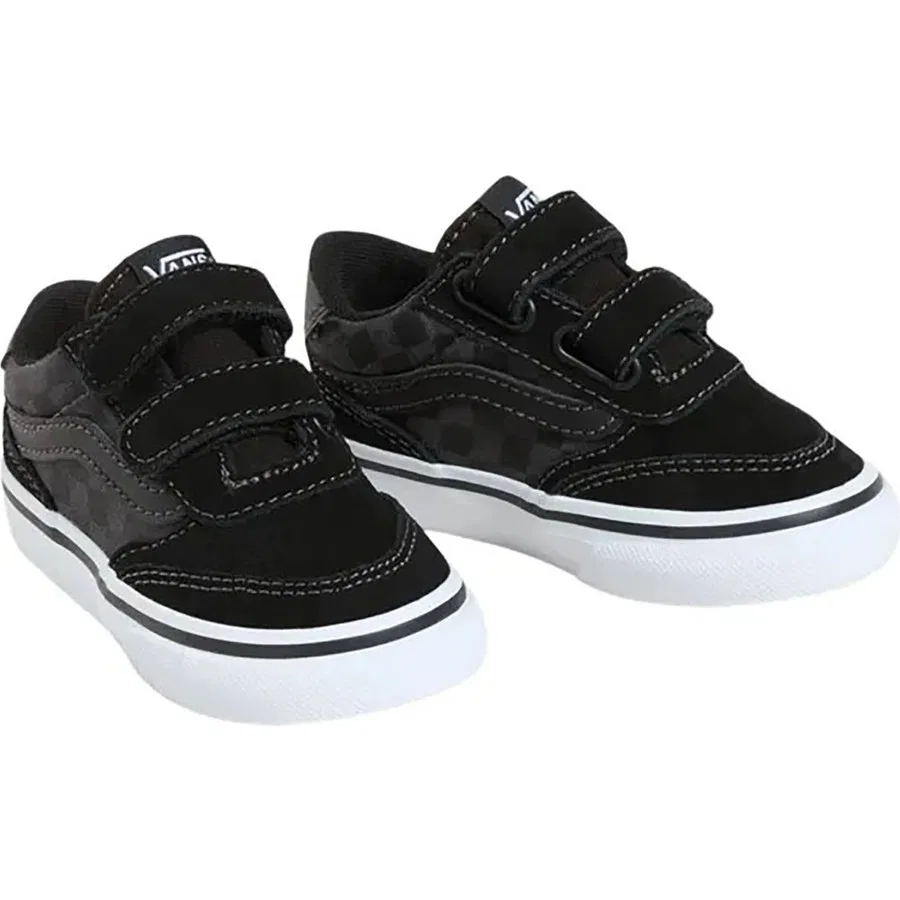 Детские спортивные кроссовки с липучками Brooklyn LS V Vans, Черный — фото 2