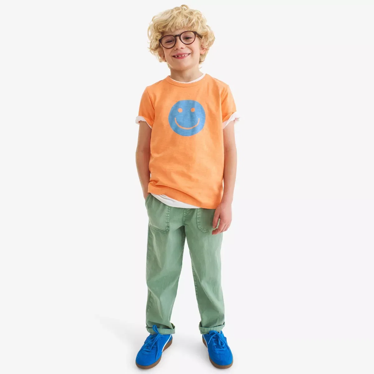 Детские брюки-чинос с зауженным кроем Primary, Garment Dye Cactus — фото 2