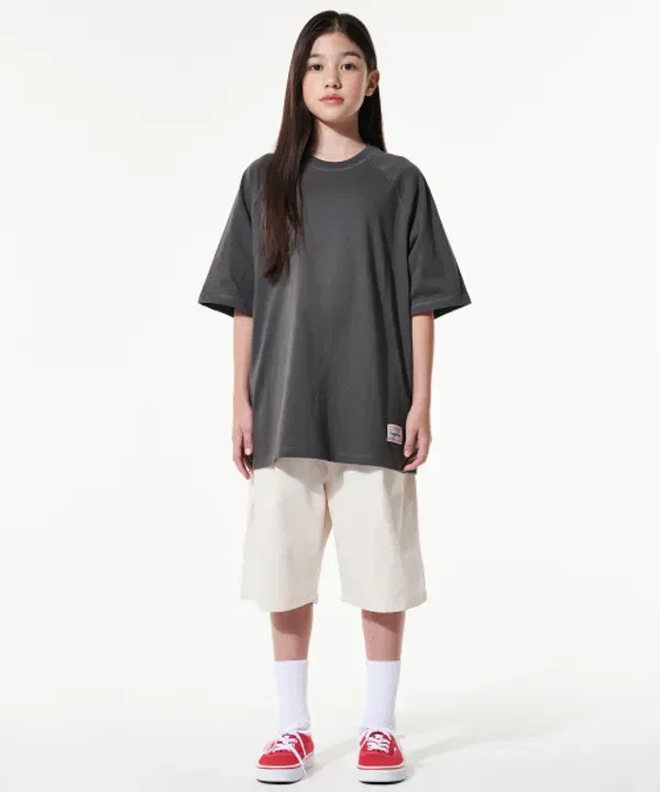 Шорты бермуды гигантского кроя, Takeasy Kids, кремовые — фото 2