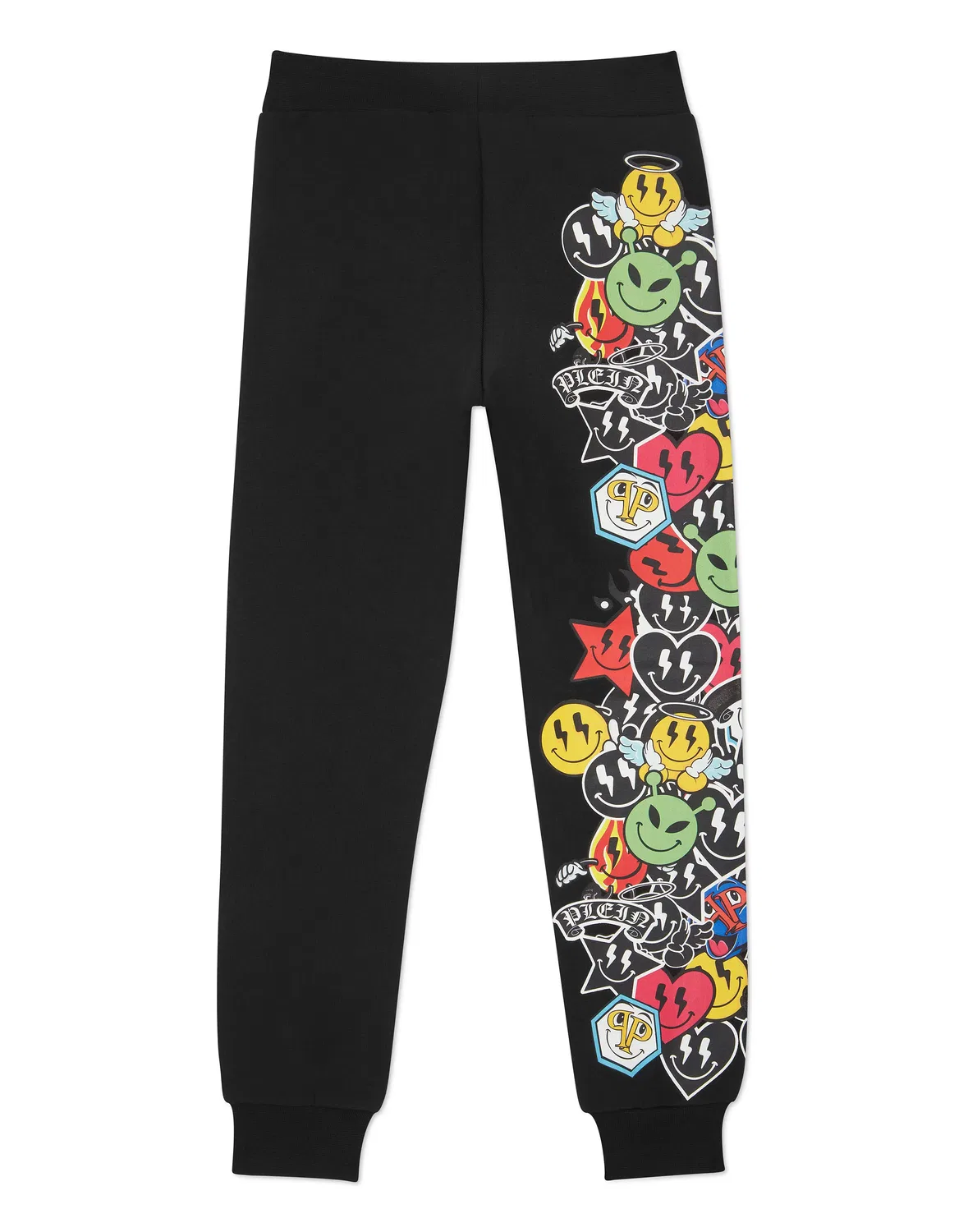 Детские спортивные брюки с графичным принтом Smile PHILIPP PLEIN, черный — фото 3