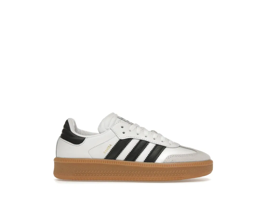 Детские кроссовки lifestyle с увеличенной подошвой Adidas Samba XLG, Cloud White/Core Black/Gum