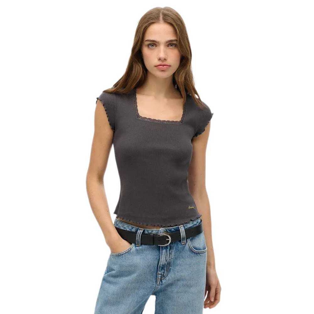 

Футболка с коротким рукавом Superdry Essential Square, серый