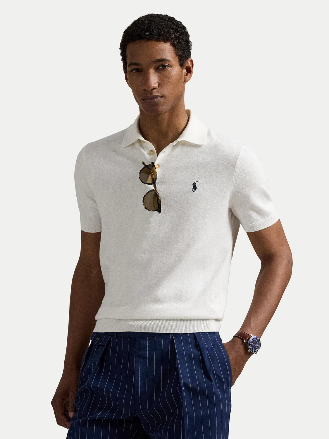 Мужское поло стандартного кроя Polo Ralph Lauren, белый