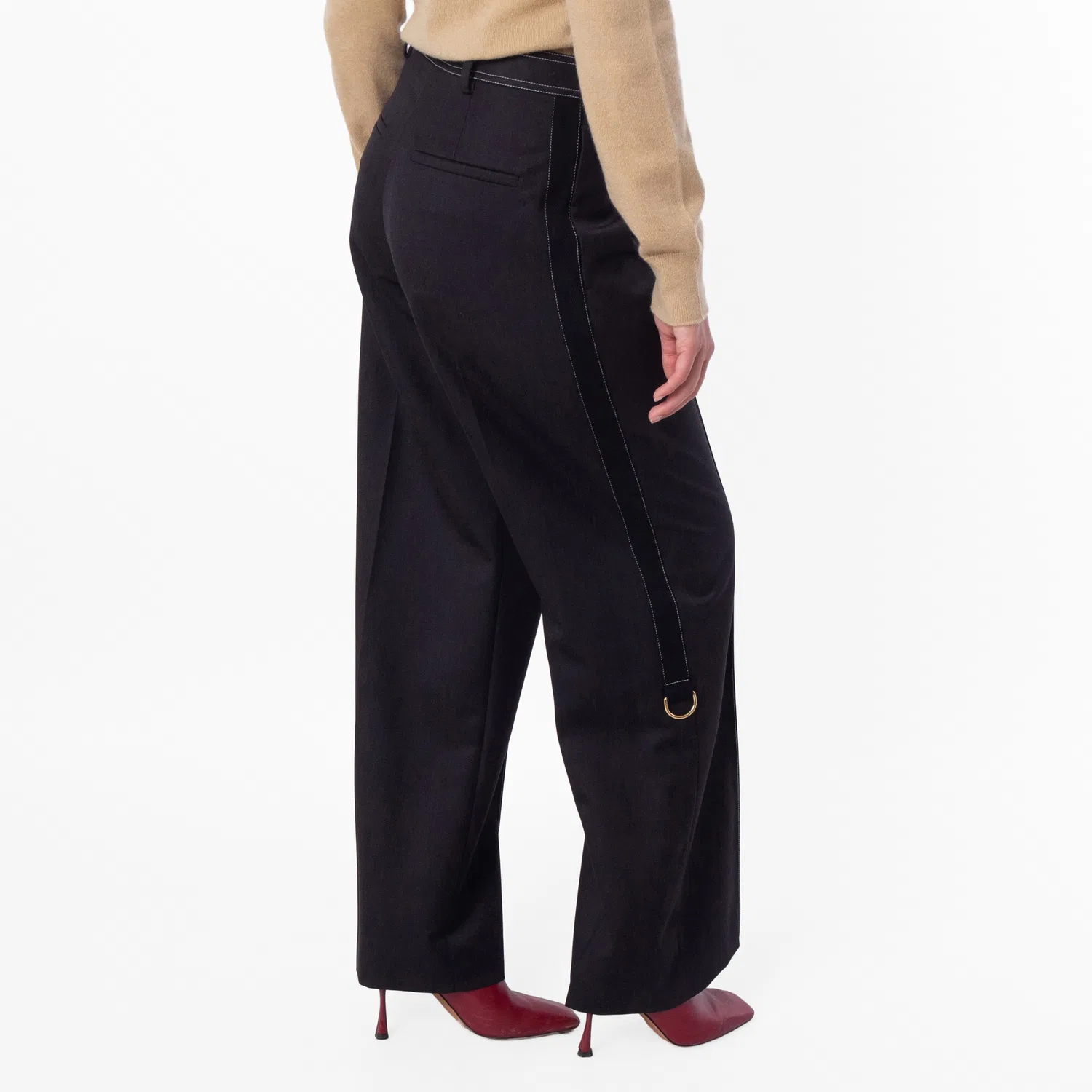 Брюки с запахом Zainab Smart Trousers Burberry, Charcoal Grey — фото 4