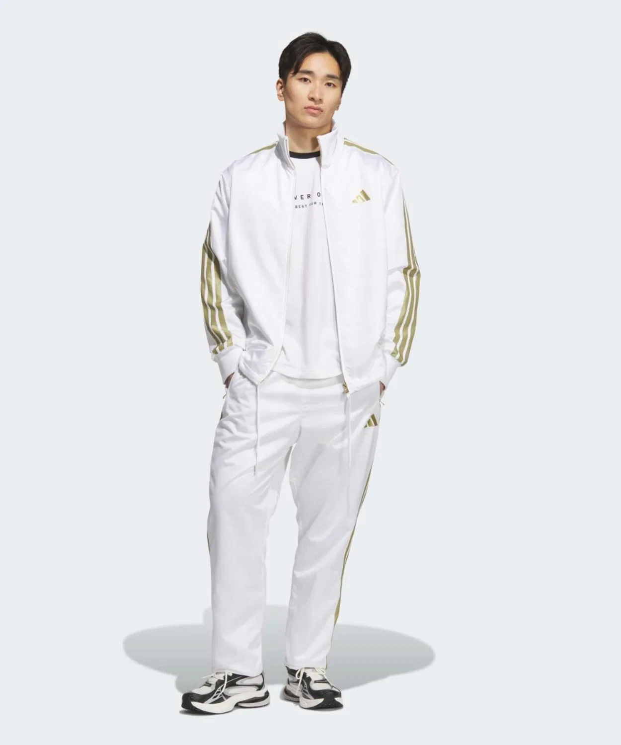 Мужские спортивные штаны с утеплителем ClimaWarm, модель Stadium Gold, Adidas, White — фото 3