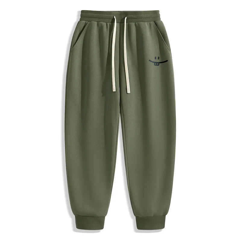 Детские спортивные штаны с манжетами Simple Smile Drawing Pants Logo MINISO, Gray Green