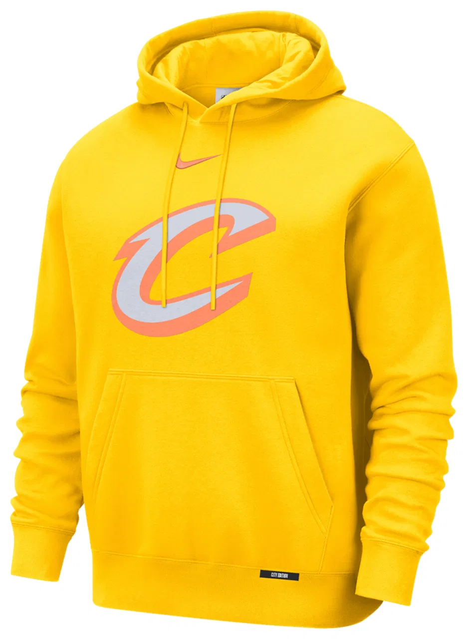 Мужское худи Cavaliers Club Logo City Edition Nike, цвет Yellow/Multi