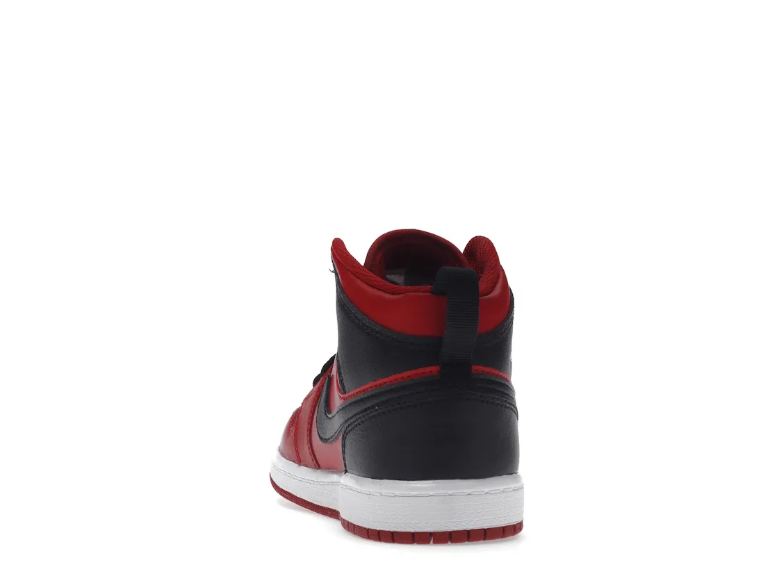 Детские кроссовки с принтом Jordan 1 Mid Reverse Bred Jordan, Red/Black — фото 4