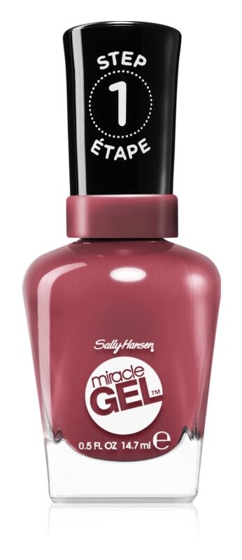Покрытие ногтей гель-лаком без использования УФ/LED лампы Sally Hansen Miracle Gel™, оттенок 256 Proper P-Rose 14,7 мл — фото 2