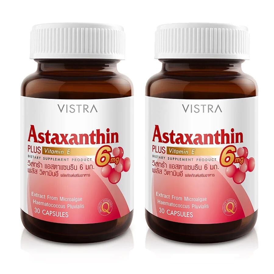 

Добавка Vistra Astaxanthin 6 Mg Plus Vitamin E, 2 банки по 30 капсул
