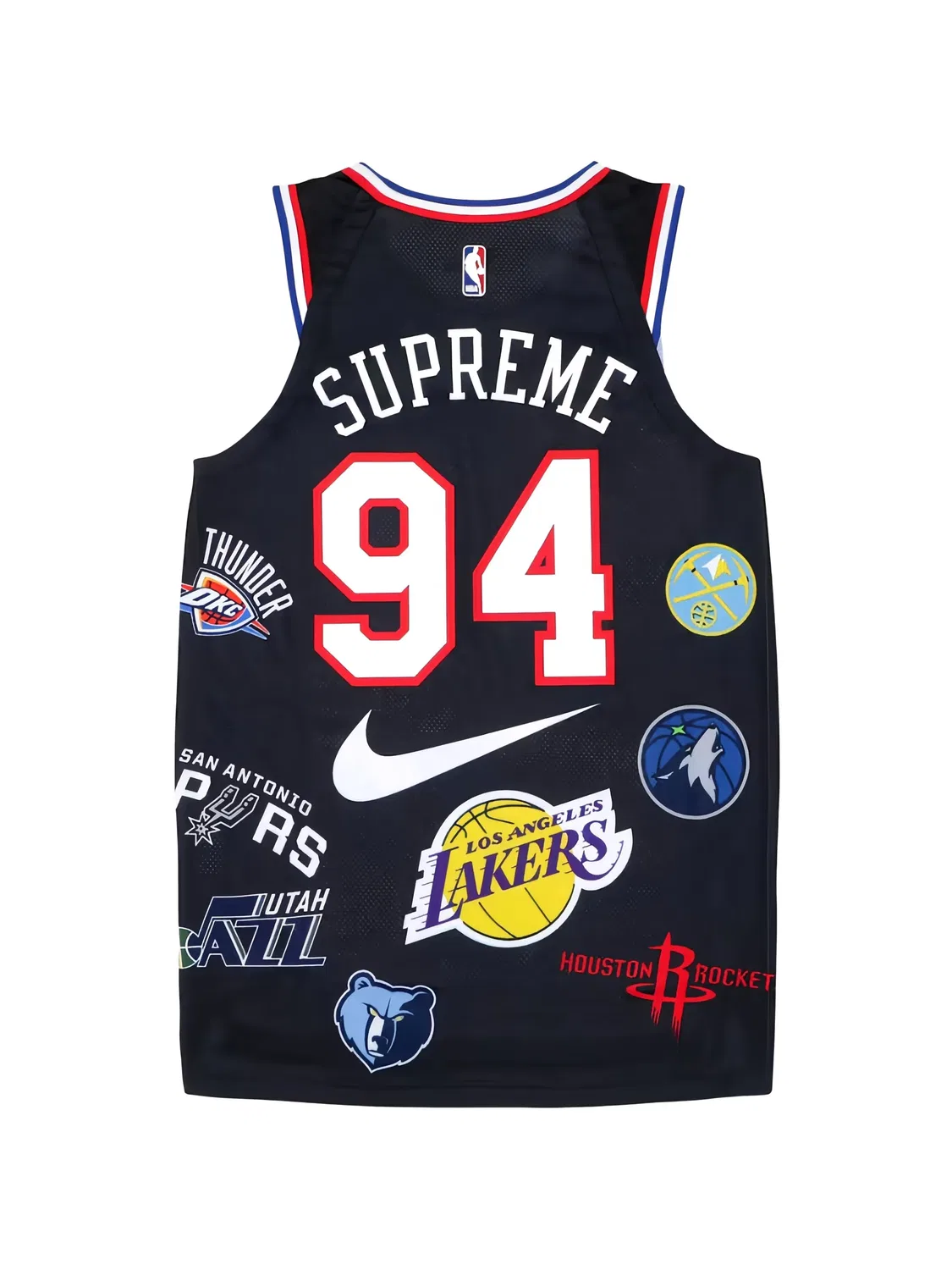 Майка с графическим принтом, черная Supreme, черный — фото 2