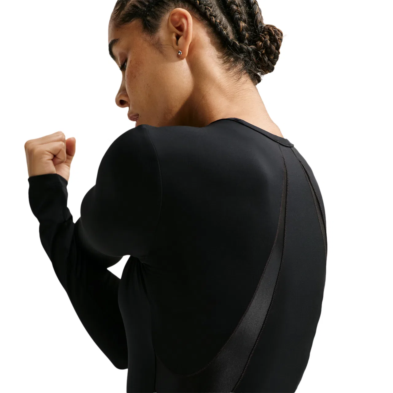Женский топ Nike Pro Sculpt LS, Black/Black — фото 2