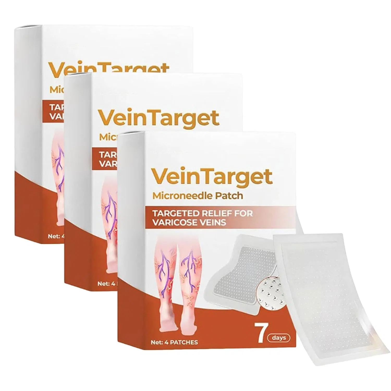 Пластырь для ног, Venous Relaxant Microneedle, 3 набора Generisch