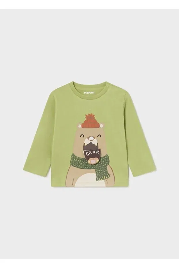 Детская футболка для мальчиков с принтом 2035 baby boy tshirt Mayoral, Green