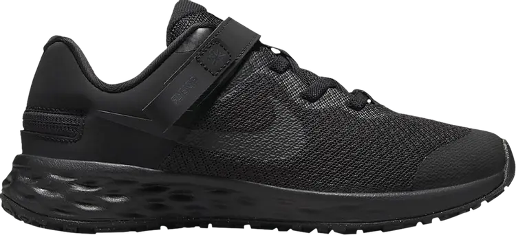 

Кроссовки Nike Revolution 6 FlyEase PS 'Black Dark Smoke Grey', черный