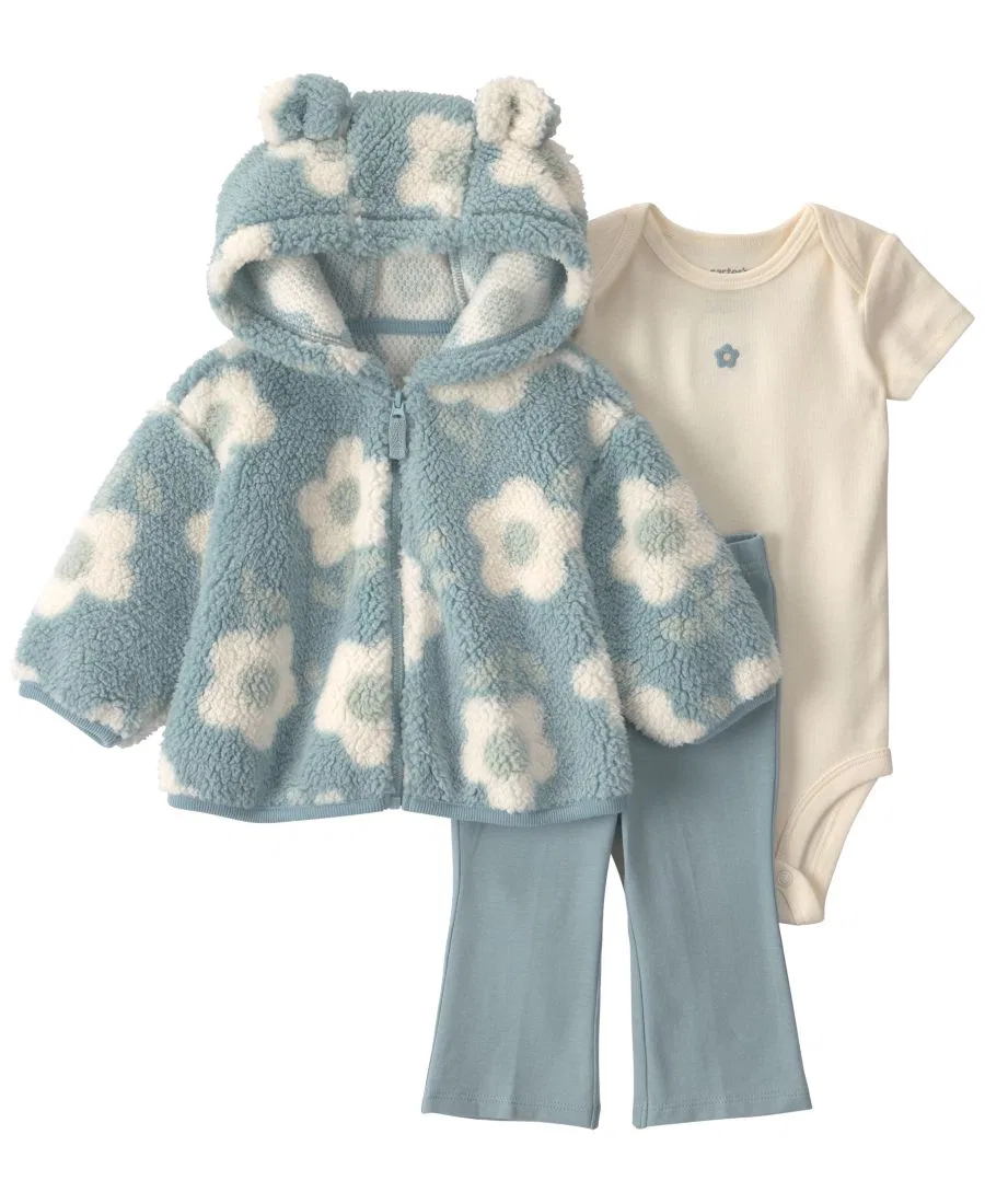 Комплект из 3 предметов Teddy Fleece с принтом, Blue Carter's