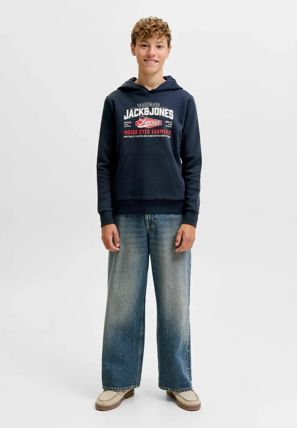 Толстовка Jjelogo sweat hood 2 col aw26 sn jnr - hoodie Jack & Jones Junior, Navy Blazer