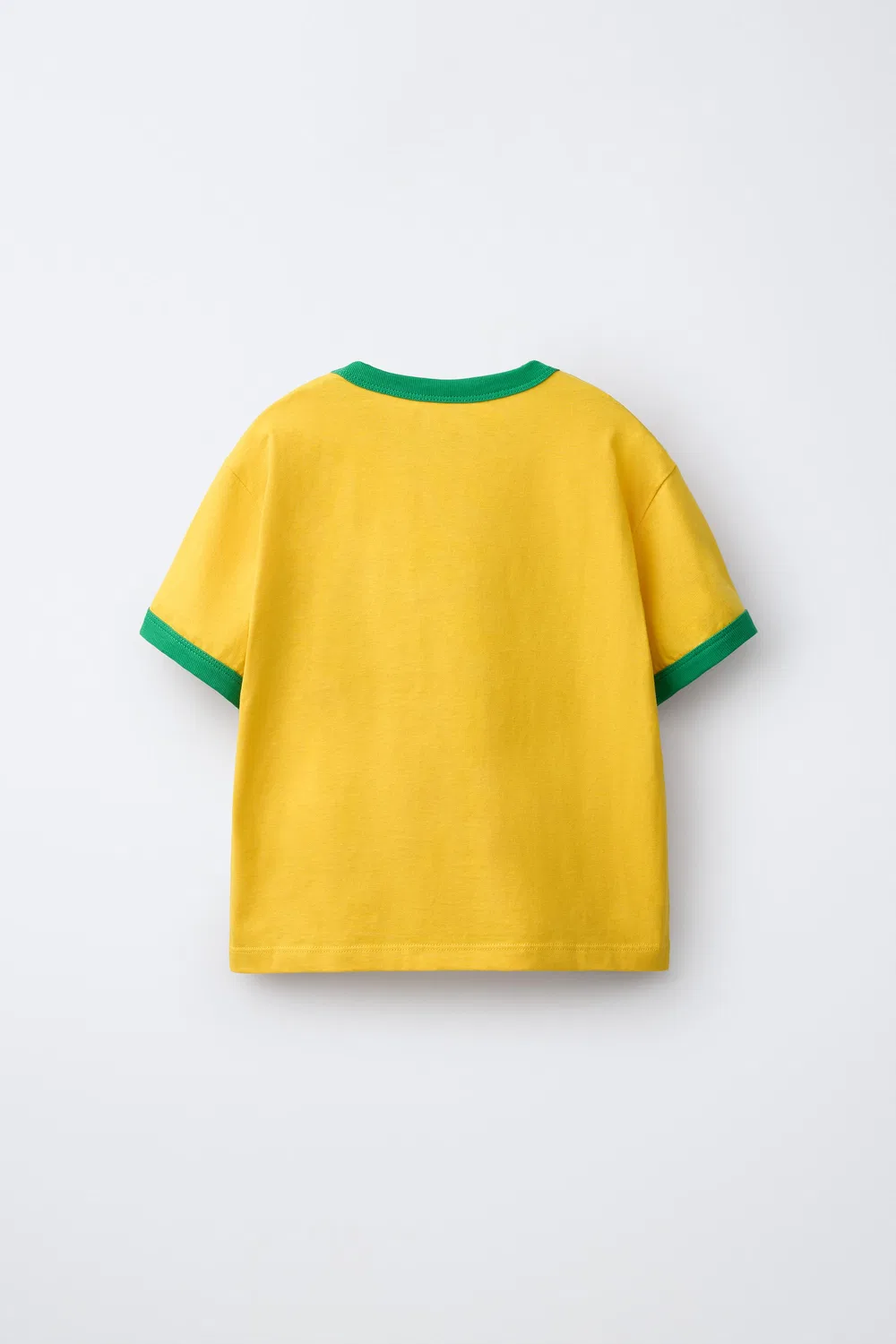 Футболка с контрастным слоганом ZARA, Yellow — фото 2