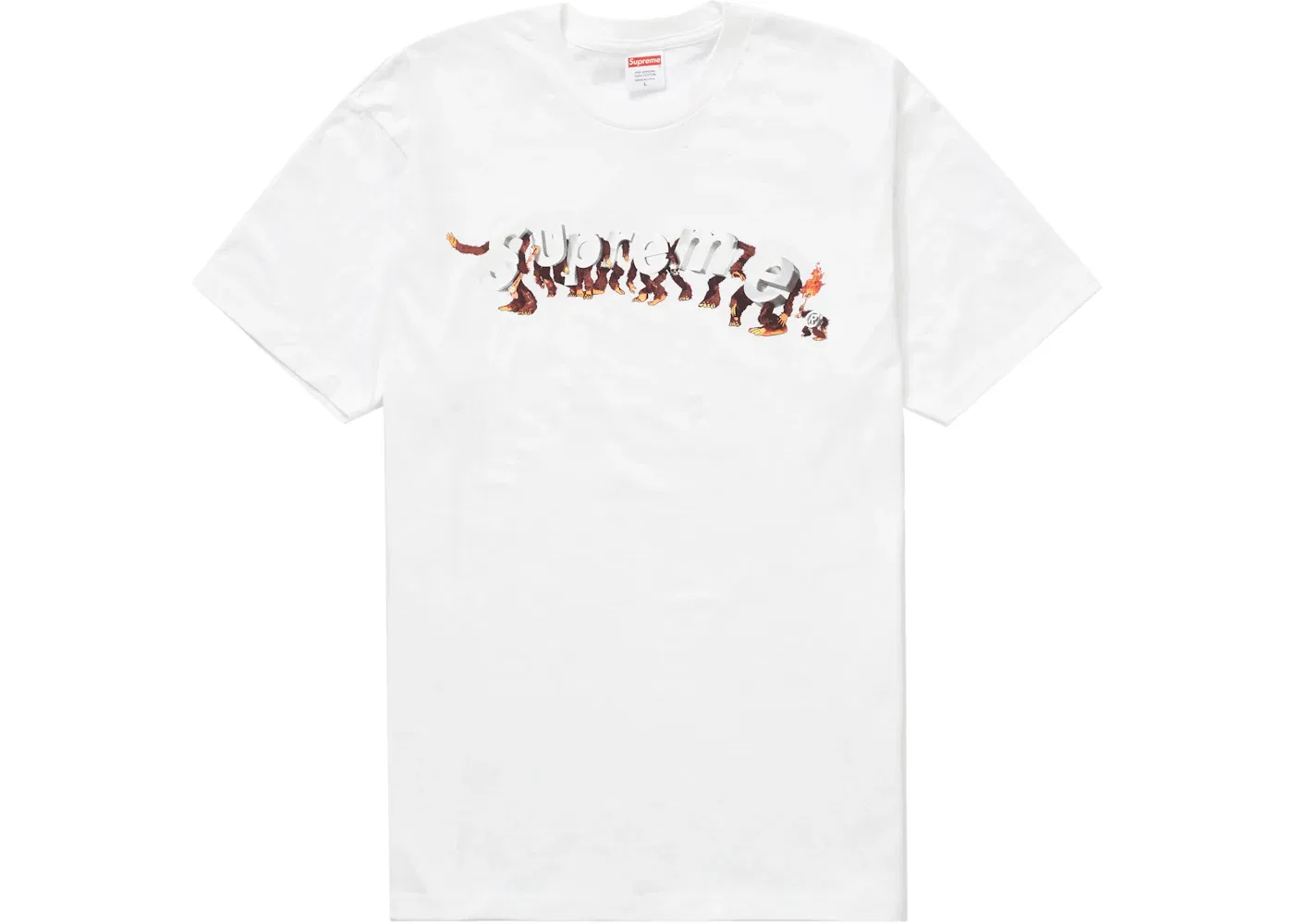 Мужская футболка с принтом Supreme Apes Supreme, White