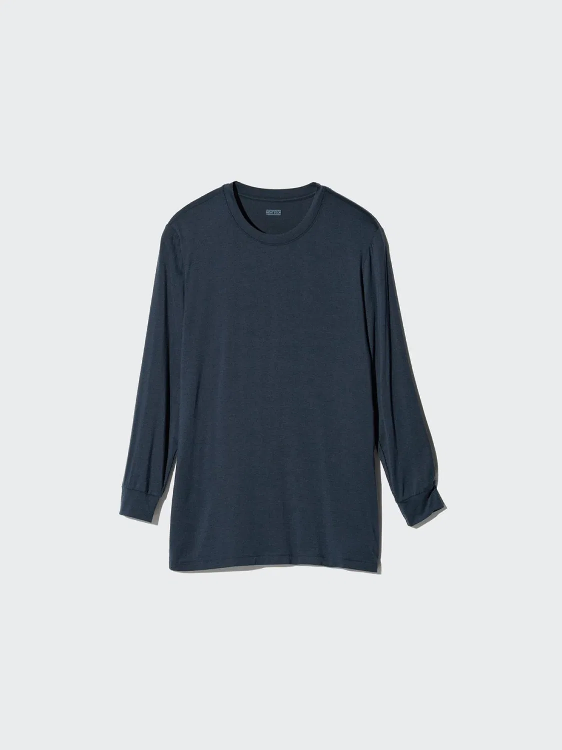 Футболка с длинным рукавом HEATTECH Uniqlo, темно-синий
