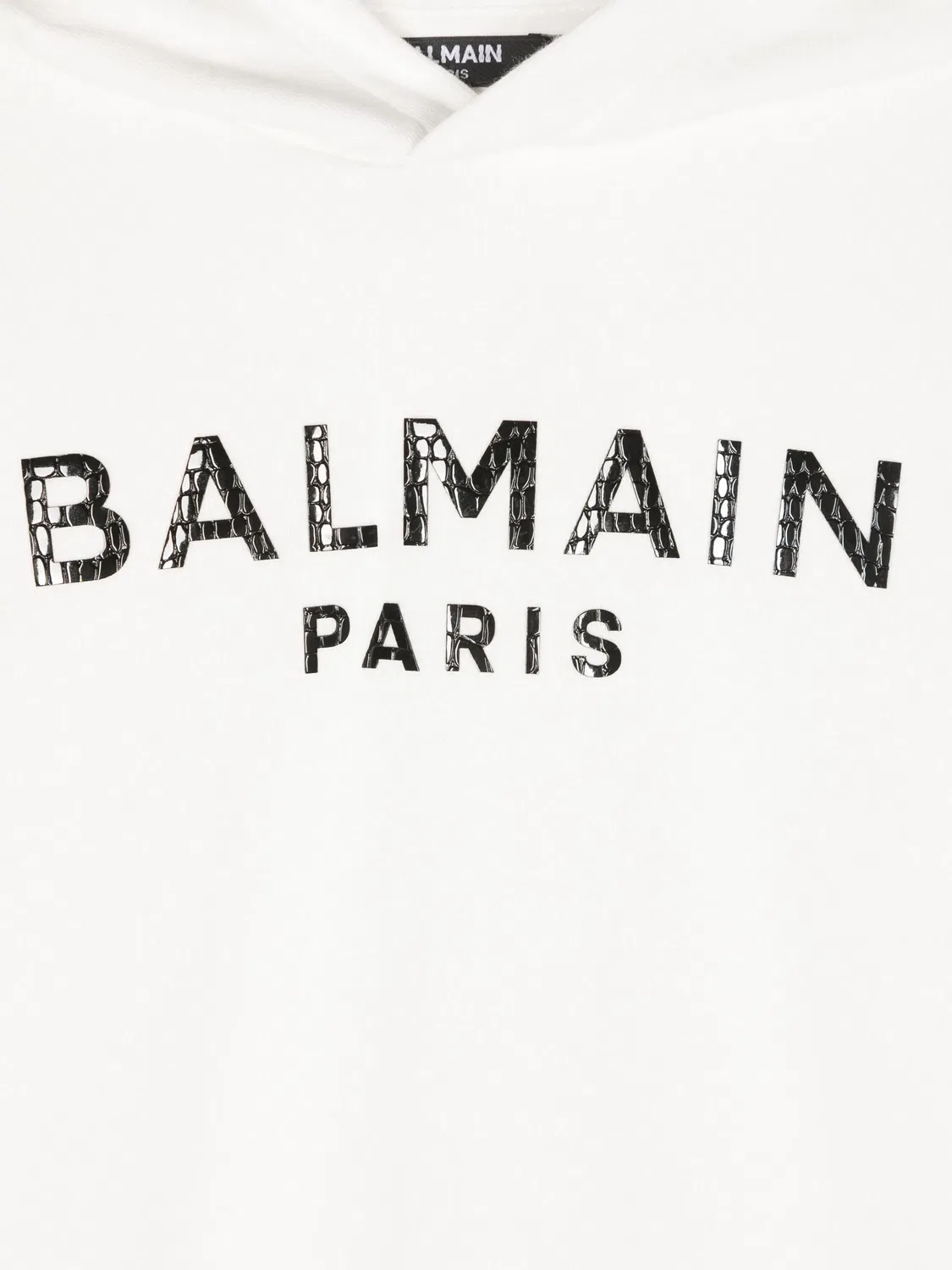 Хлопковое худи белого цвета Balmain, белый — фото 2