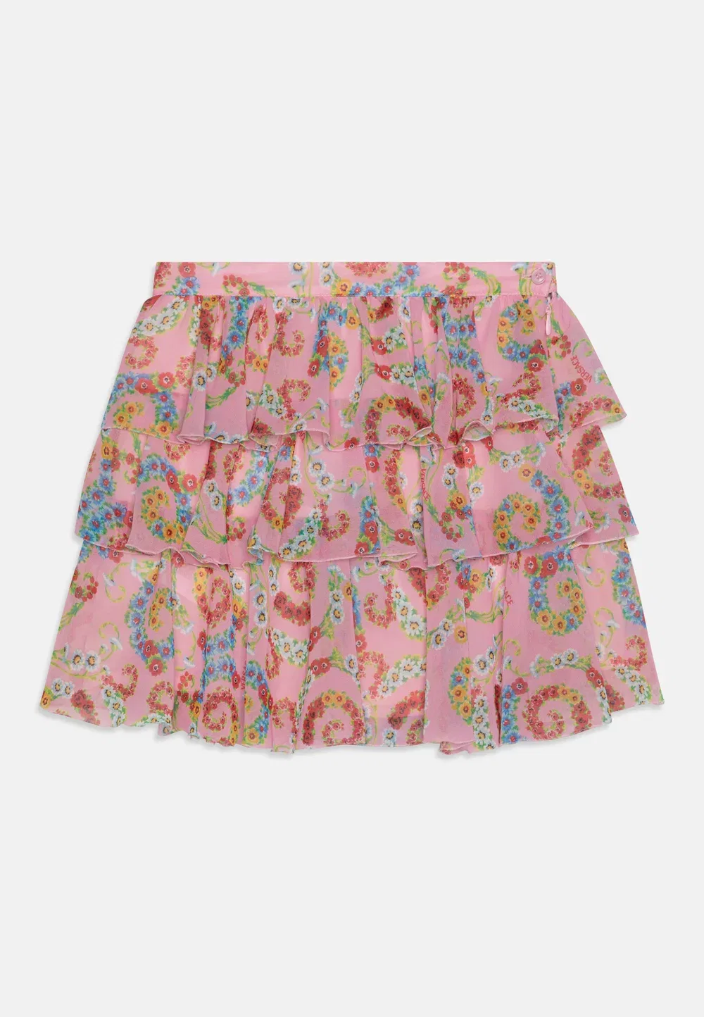 Юбка в стиле барокко с цветами - юбка А-силуэта Versace, Pastel Pink