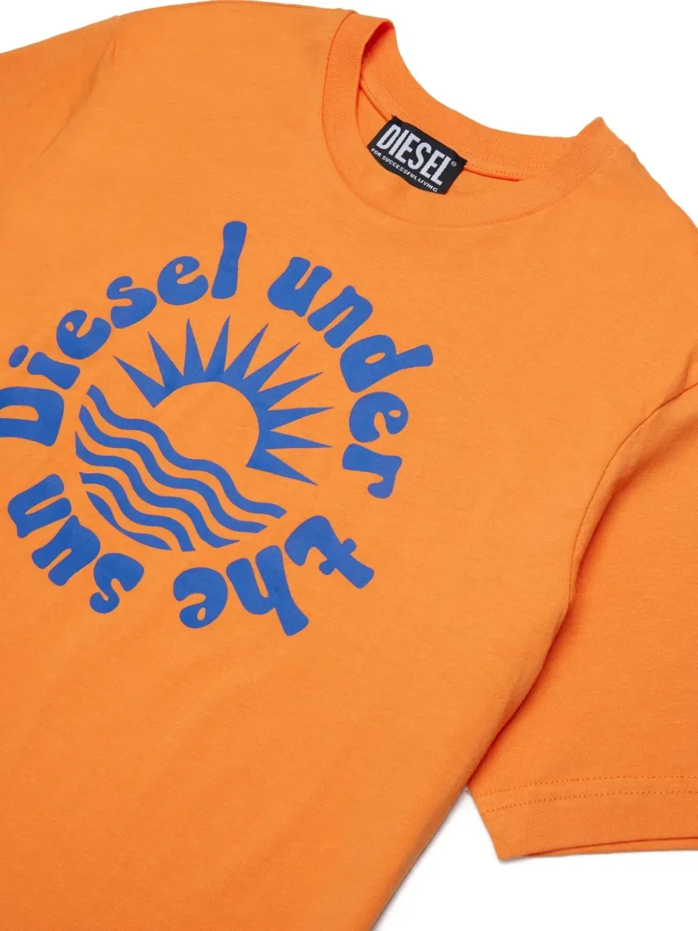 Футболка с графичным принтом Diesel Kids, оранжевый — фото 3