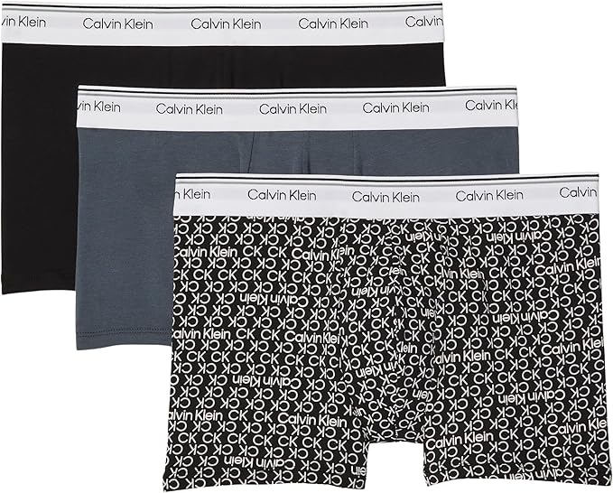Комплект трусов Calvin Klein Boxer Logo Band, 3 предмета, черный/черный лого