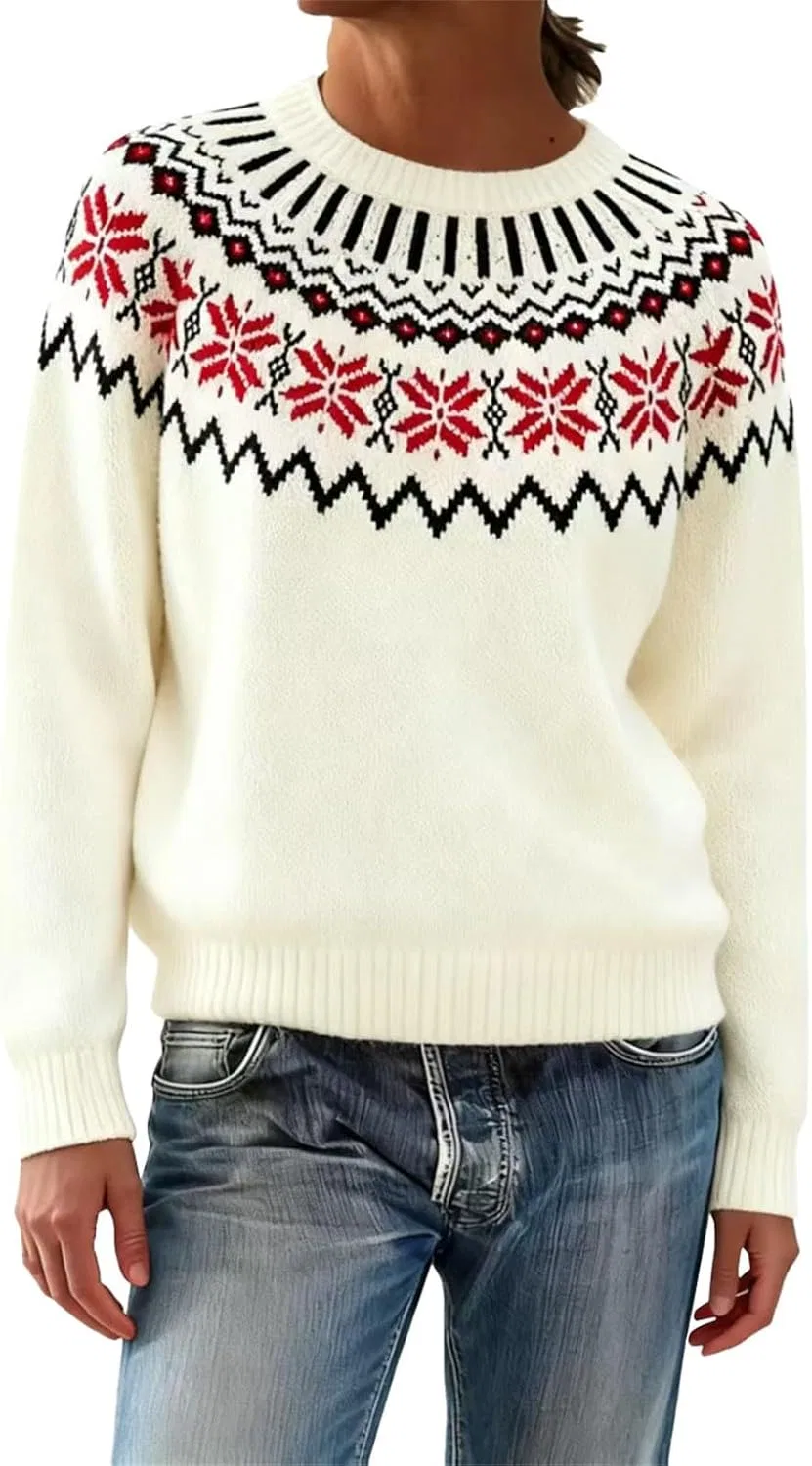 Женский свитер с узором Fair Isle, без рукавов, белый